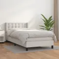 cadre de lit avec matelas Blanc 90x190 cm Similicuir