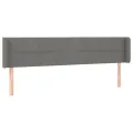 Tête de lit avec oreilles Gris foncé 183x16x78/88 cm Tissu