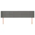 Tête de lit avec oreilles Gris foncé 183x16x78/88 cm Tissu