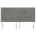 Têtes de lit 4 pcs Gris clair 90x5x78/88 cm Velours