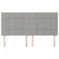Têtes de lit 4 pcs Gris clair 90x5x78/88 cm Tissu