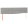 Tête de lit à LED Gris clair 180x5x78/88 cm Tissu