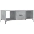 Table basse gris béton 102x50x40 cm bois d'ingénierie