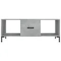 Table basse gris béton 102x50x40 cm bois d'ingénierie