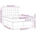 cadre de lit et matelas et LED Noir 140x200 cm Tissu