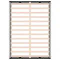 Cadre de lit Noir 180x200 cm Super King Bois massif