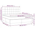 cadre de lit avec matelas Gris foncé 180x200cm Tissu
