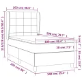 cadre de lit avec matelas Noir 100x200 cm Tissu