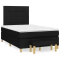 cadre de lit avec matelas Noir 120x200 cm Tissu
