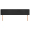 Tête de lit avec oreilles Noir 203x16x78/88 cm Velours