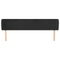Tête de lit avec oreilles Noir 203x23x78/88 cm Velours