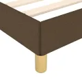 Cadre de lit avec tête de lit Marron foncé 140x190 cm Tissu