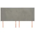 Tête de lit avec oreilles Gris clair 203x16x118/128 cm Velours