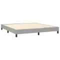 cadre de lit et matelas et LED Gris clair 180x200 cm