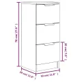 Buffets 2 pcs noir 30x30x70 cm bois d'ingénierie