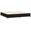 cadre de lit matelas et LED Noir 200x200 cm Tissu
