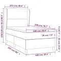 cadre de lit avec matelas Noir 100x200 cm Tissu