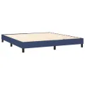 cadre de lit avec matelas Bleu 160x200 cm Tissu