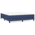 cadre de lit Bleu 160x200 cm Tissu