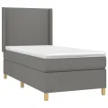 cadre de lit matelas LED Gris foncé 90x190cm Tissu