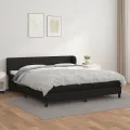 cadre de lit avec matelas Noir 180x200 cm Similicuir