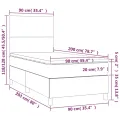 cadre de lit avec matelas Noir 90x200 cm Similicuir
