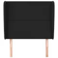 Tête de lit avec oreilles Noir 93x23x118/128 cm Similicuir