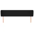Tête de lit avec oreilles Noir 183x23x78/88 cm Tissu