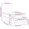 cadre de lit avec matelas Blanc 90x200 cm Similicuir