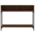 Table console chêne marron 100x30,5x75 cm bois d'ingénierie
