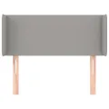 Tête de lit avec oreilles Gris clair 93x16x78/88 cm Tissu