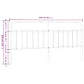Tête de lit métal noir 200 cm