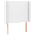 Tête de lit à LED Blanc 83x16x118/128 cm Similicuir