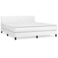 cadre de lit avec matelas Blanc 160x200cm Similicuir