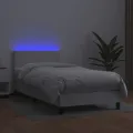 cadre de lit avec matelas et LED Blanc 80x200cm