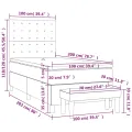 cadre de lit avec matelas Noir 100x200 cm Similicuir