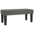 cadre de lit et matelas Gris foncé 120x200cm Velours