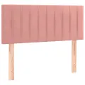 cadre de lit avec matelas Rose 90x200 cm Velours