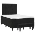 cadre de lit avec matelas Noir 120x200 cm Velours