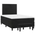 cadre de lit avec matelas Noir 120x200 cm Velours