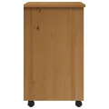 Armoire roulante avec tiroirs MOSS bois de pin marron miel
