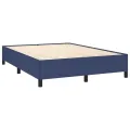 cadre de lit avec matelas Bleu 140x200 cm Tissu