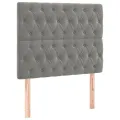 cadre de lit et matelas Gris clair 120x200cm Velours