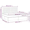 cadre de lit et matelas Gris clair 200x200cm Velours