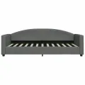 Lit de jour gris foncé 90x200 cm tissu