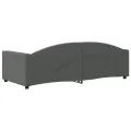 Lit de jour gris foncé 90x200 cm tissu