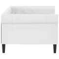 Lit de jour blanc 80x200 cm similicuir