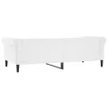 Lit de jour blanc 80x200 cm similicuir