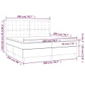 cadre de lit avec matelas Blanc 200x200cm Similicuir