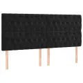 cadre de lit matelas et LED Noir 200x200 cm Velours